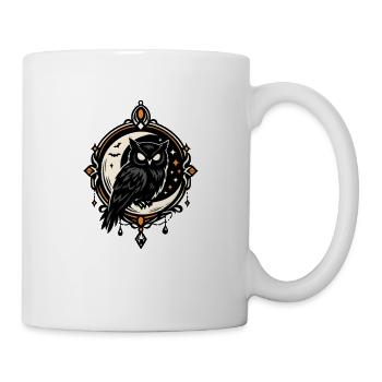 Nacht Eule Mondkreis - Tasse - Weiß - Rechts