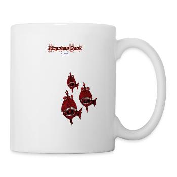 Cabevo-Piranahs-Punk-Shirt-Letter - Tasse - Weiß - Rechts
