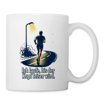 Laufen gegen Stress | Läufer | Mentale Balance - Tasse - Weiß - Rechts