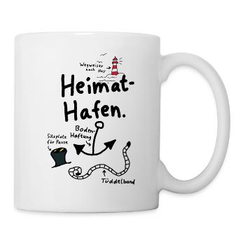 Heimathafen Anker Moin Nordisch - Tasse - Weiß - Rechts