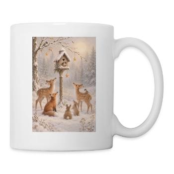 Waldwinter: helle Fauna - Tasse - Weiß - Rechts