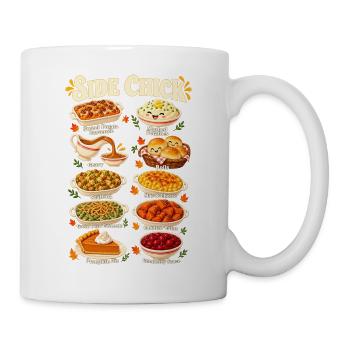 Comic-Thanksgiving-Seiten Spaß-Neben-Chick - Tasse - Weiß - Rechts