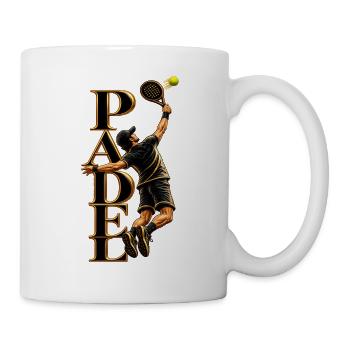 Goldener Padel Sprung im Tennis-Look - Tasse - Weiß - Rechts