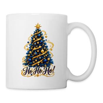 Goldblaue Tanne Ho Ho Ho - Tasse - Weiß - Rechts