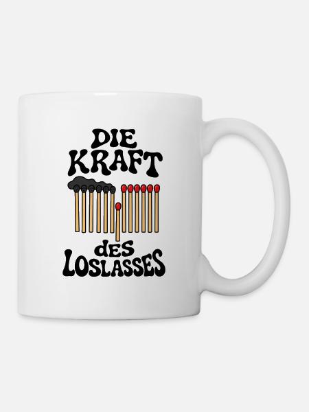 Die Kraft des Loslassens – Motivation & Mut - Tasse - Weiß