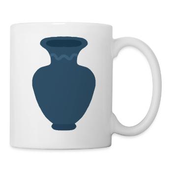 Azure Vase Silhouette Art - Tasse - Weiß - Rechts