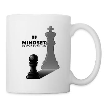 Mindset Is Everything – Schach Motivation - Tasse - Weiß - Rechts