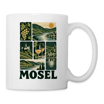 Mosel Germany Wine Region - Tasse - Weiß - Rechts