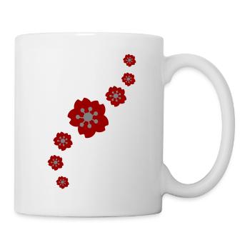 Japanese Cherry Blossom - Sakura ligne 2 - Mug blanc - blanc - Droite
