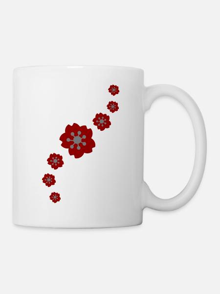 Japanese Cherry Blossom - Sakura ligne 2 - Mug blanc - blanc