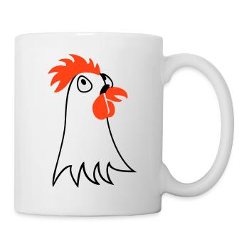 poule / hen (de la tête, 3c) - Mug blanc - blanc - Droite