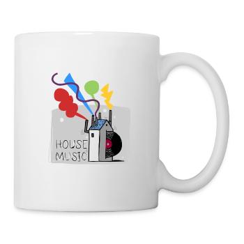 House Music - Tasse - Weiß - Rechts