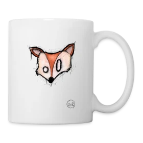 Modèle Renard Stylisé K-nimals personnalisé sur Mug blanc
