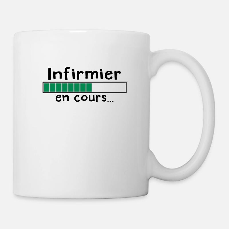 infirmier en cours - Mug blanc - blanc
