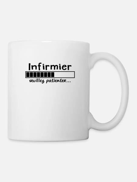 infirmier veuillez patienter - Mug blanc - blanc