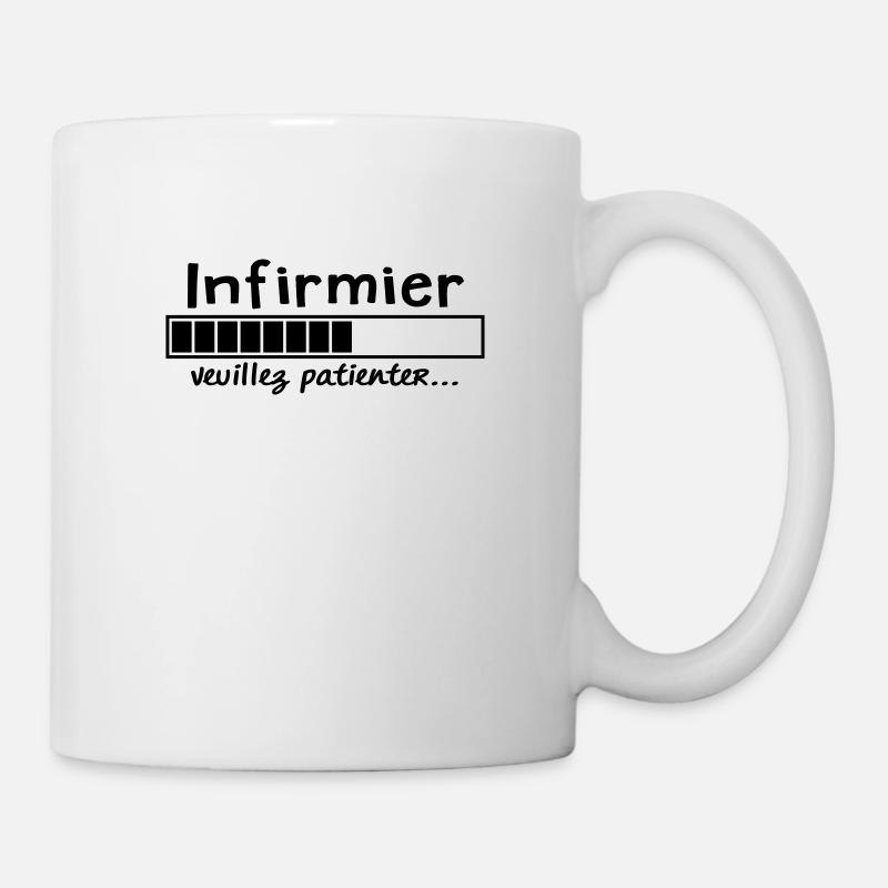 infirmier veuillez patienter - Mug blanc - blanc