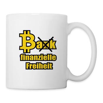 Bitcoin vs Bank - Tasse - Weiß - Rechts