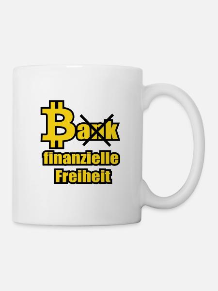 Bitcoin vs Bank - Tasse - Weiß