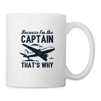 Parce que je suis le capitaine c'est pourquoi cadeau - Mug blanc - blanc - Droite