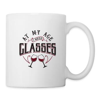 At My Age I Need Glasses Gift - Mug - white - Right