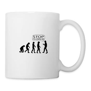 Stop following Evolution - Tasse - Weiß - Rechts