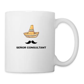 Senor Consultant Senior Berater Beratung Geschenk - Tasse - Weiß - Rechts