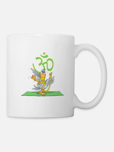The yoga duck and yoga belt - Mug - white