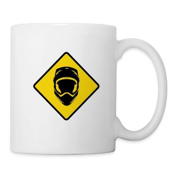 Attention Downhill Mountain Bike Bike Park Design - Mug - white - Right