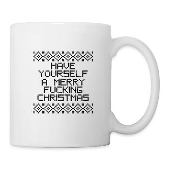 Joyeux Noël Baise Noël Noël Drôle de dire - Mug blanc - blanc - Droite