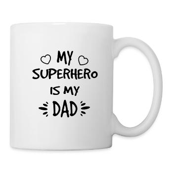 My Superhero Papa noir - Mug blanc - blanc - Droite