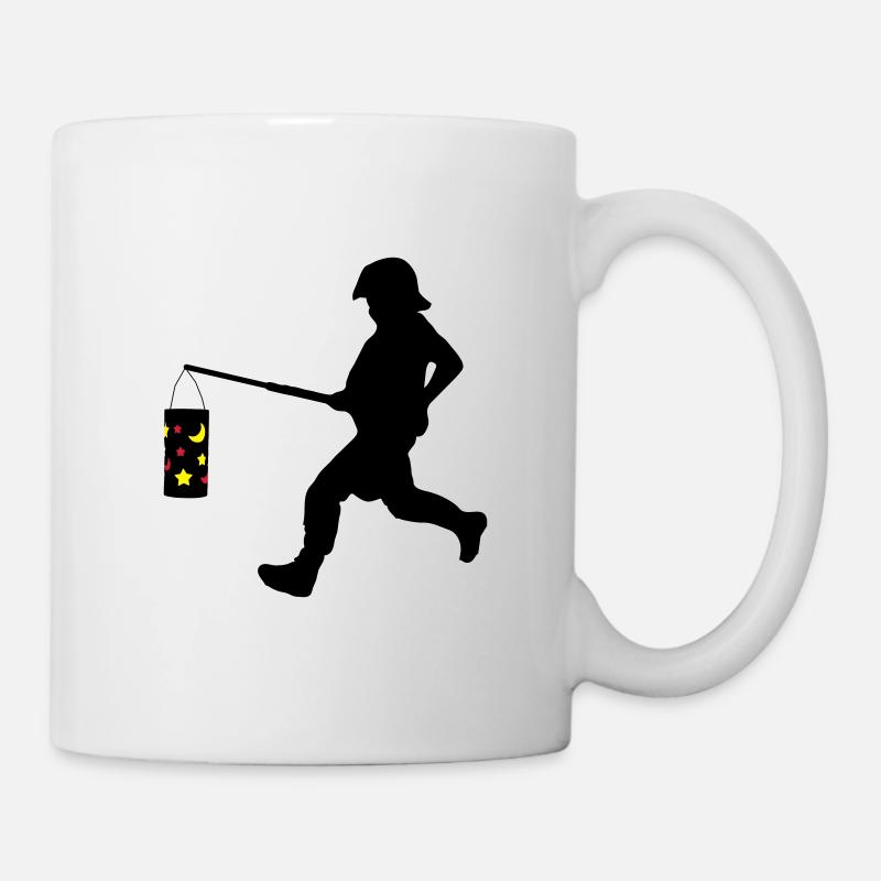 Policeman with Lantern - Riotcop Banksy Style Vector - Mug - white