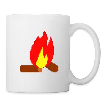 Pixel Feuer pixel fire - Tasse - Weiß - Rechts