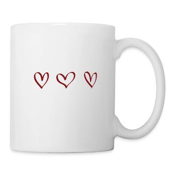 Idée cadeau coeur rouge - Mug blanc - blanc - Droite