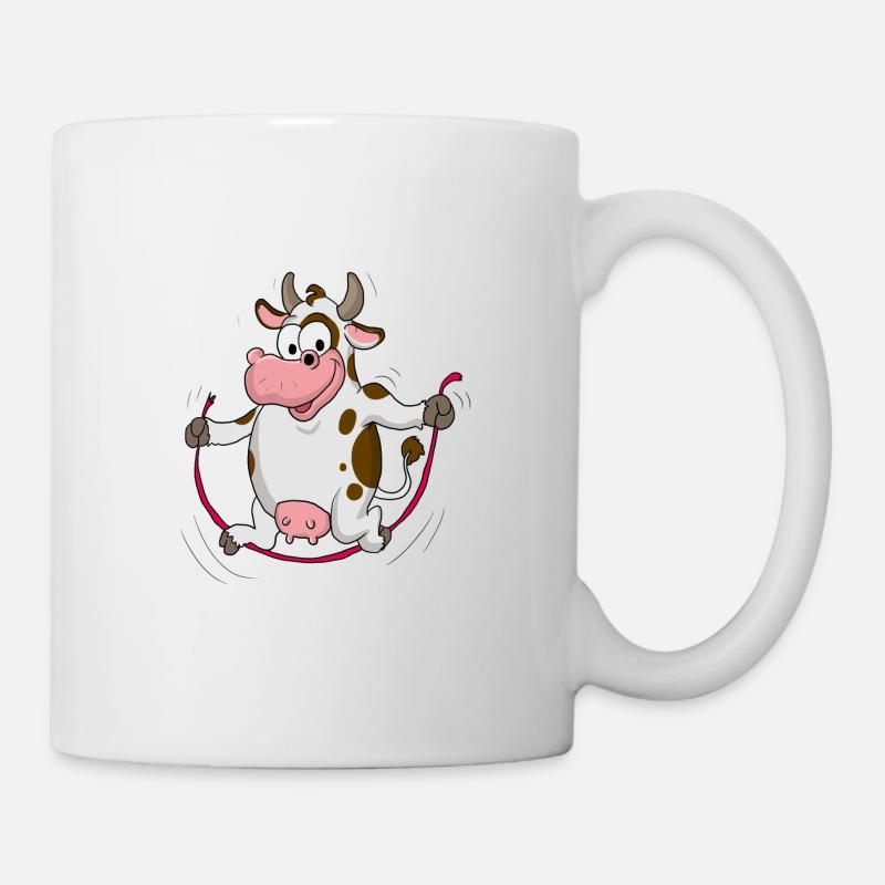 Skipping rope cow - Mug - white