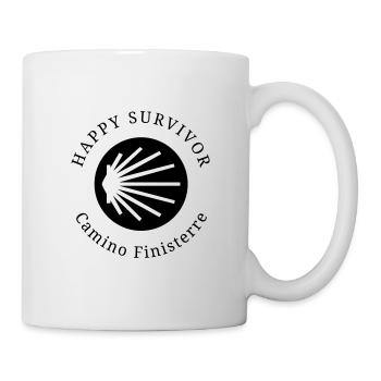 Happy Survivor Camino Finisterre 001 noir - Mug blanc - blanc - Droite