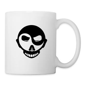 ying yang dead head skull dead logo - Mug - white - Right