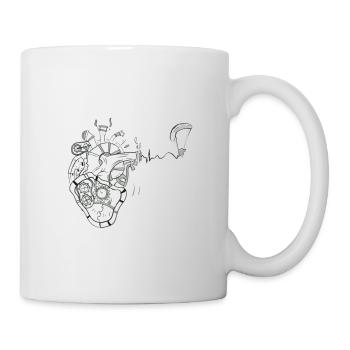 Paragliding paragliding passion heart - Mug - white - Right