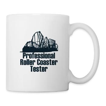 achterbahn freizeitpark Tester geschenk Spruch - Tasse - Weiß - Rechts