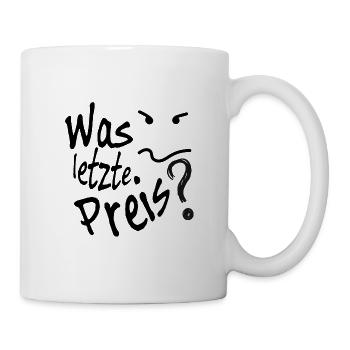 Négociation de marchandage du dernier prix - Mug blanc - blanc - Droite