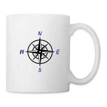 Boussole marin nautique survivant de la côte cadeau - Mug blanc - blanc - Droite