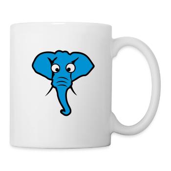 elephant lustige Tiere - Tasse - Weiß - Rechts