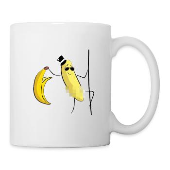 banana banane strip strippen pole dance geschenk - Tasse - Weiß - Rechts