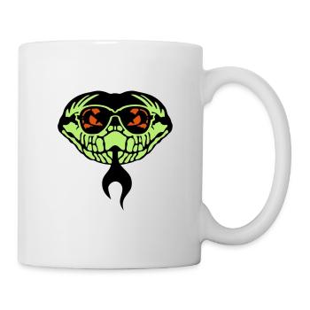 serpent lunette soleil langue vipere 1 - Mug blanc - blanc - Droite