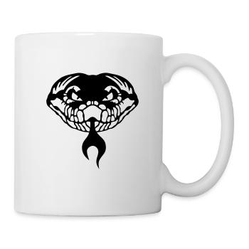 serpent tribal langue vipere 12 - Mug blanc - blanc - Droite