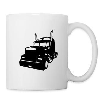 amerikanischer LKW - Tasse - Weiß - Rechts