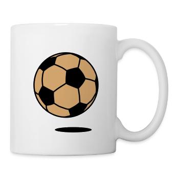 football with shadow / ball with shadow 2c - Mug - white - Right
