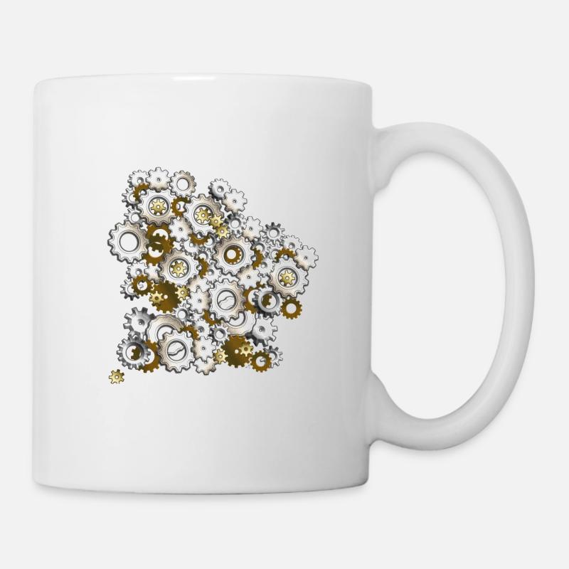 Steampunk engrenages - Mug blanc - blanc