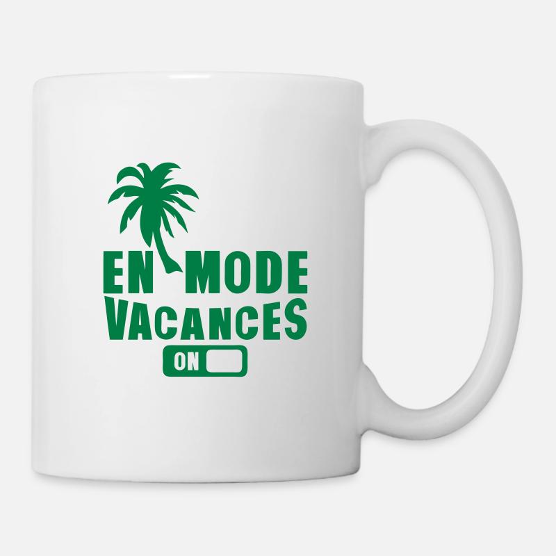 en mode vacance palmier on - Mug blanc - blanc