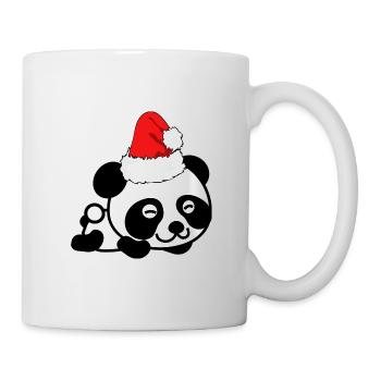 Panda Christmas sweet panda bear advent - Mug - white - Right