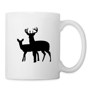 rehe - Tasse - Weiß - Rechts